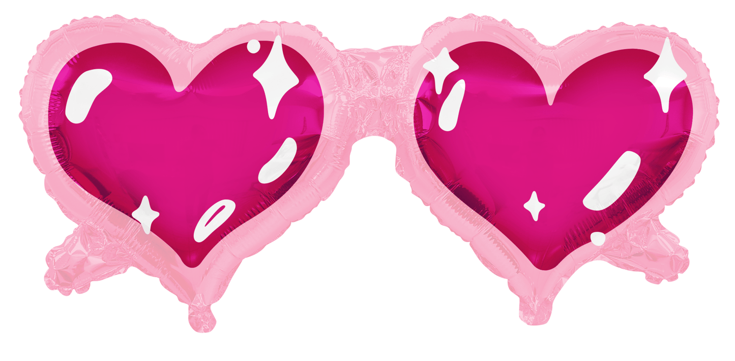 36" Love at First Sight Pink Heart Glasses