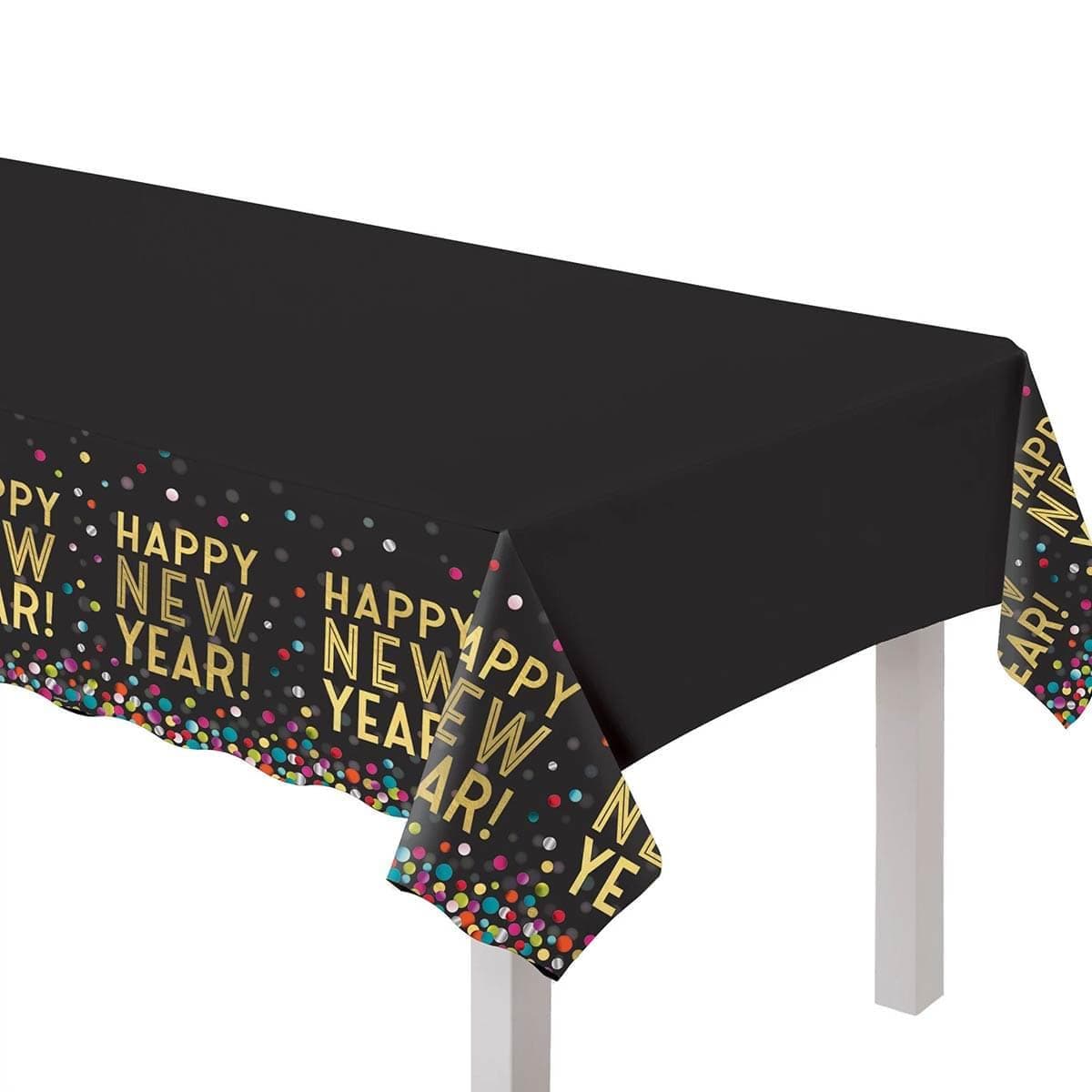 Plastic Table Cover - Colorful Confetti - Amscan