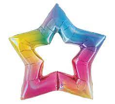 44" Linking Opal Rainbow Star Balloon - Betallic