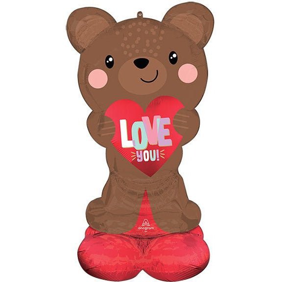 49" AirLoonz - Love Bear Satin Brown