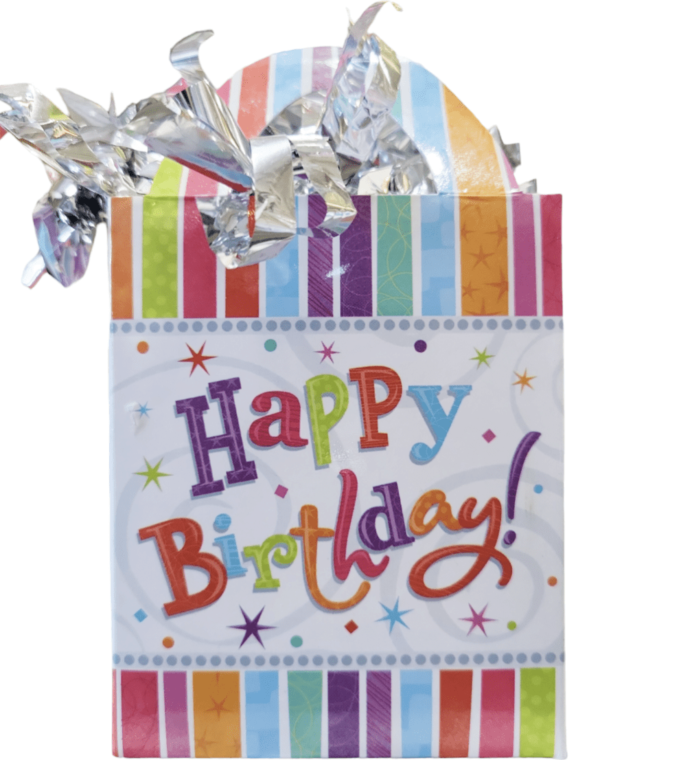 5.7oz Balloon Weight - Colorful Stripes & Stars Tote