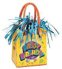 5.7oz Balloon Weight - Happy Birthday Party Tote