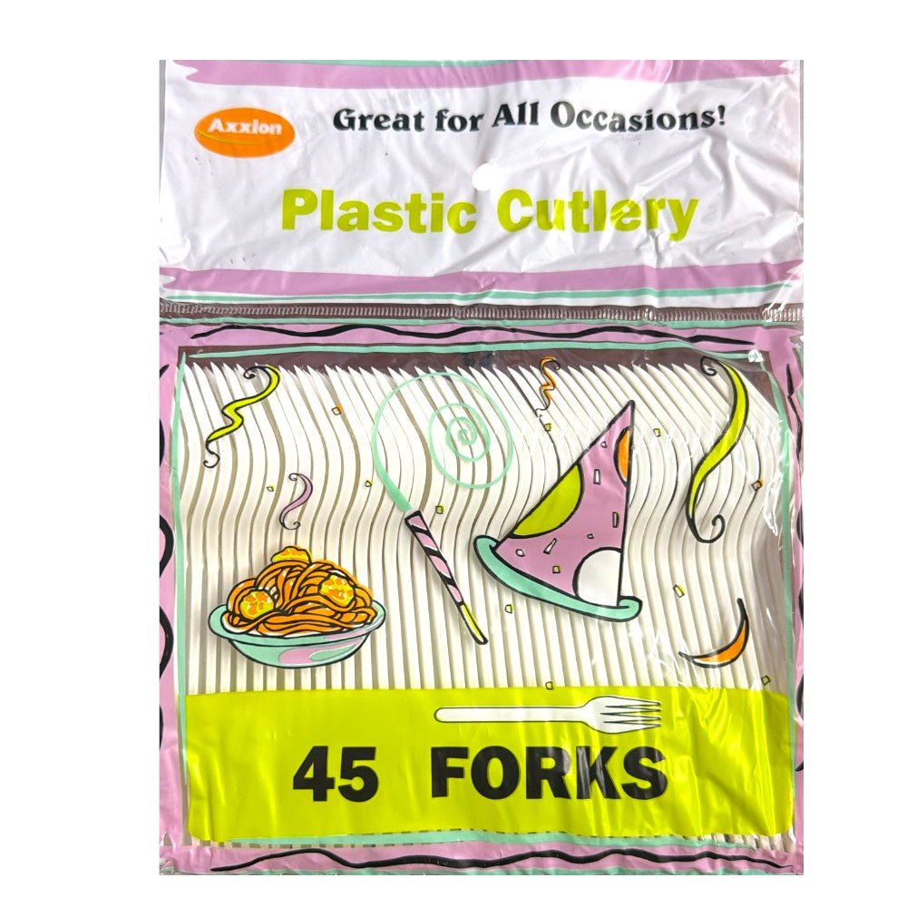 6" Plastic Forks - White (45ct)