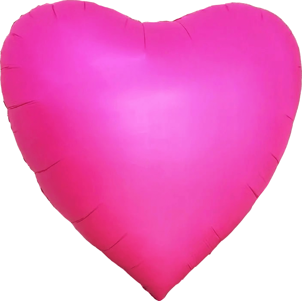 65" Heart - Hot Pink