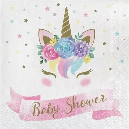 6.5" Lunch Napkins - Unicorn Baby Shower (16ct)