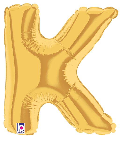 7" Megaloon Jr. Letter K - Gold (5ct)