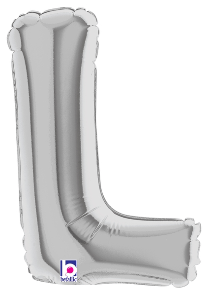 7" Megaloon Jr. Letter L - Silver (5ct)