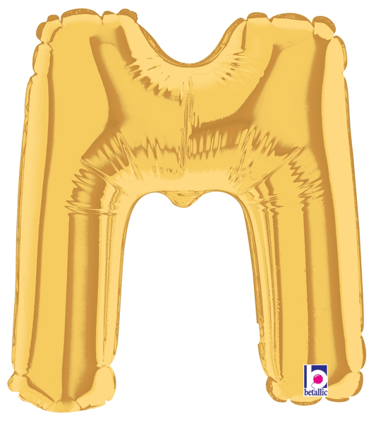 7" Megaloon Jr. Letter M - Gold (5ct)