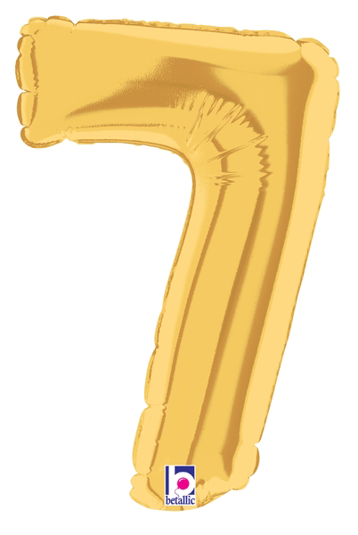 7" Megaloon Jr. Number 7 - Gold (5ct)