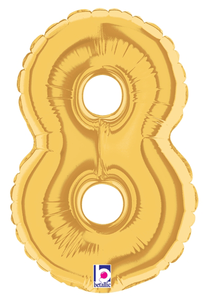 7" Megaloon Jr. Number 8 - Gold (5ct)