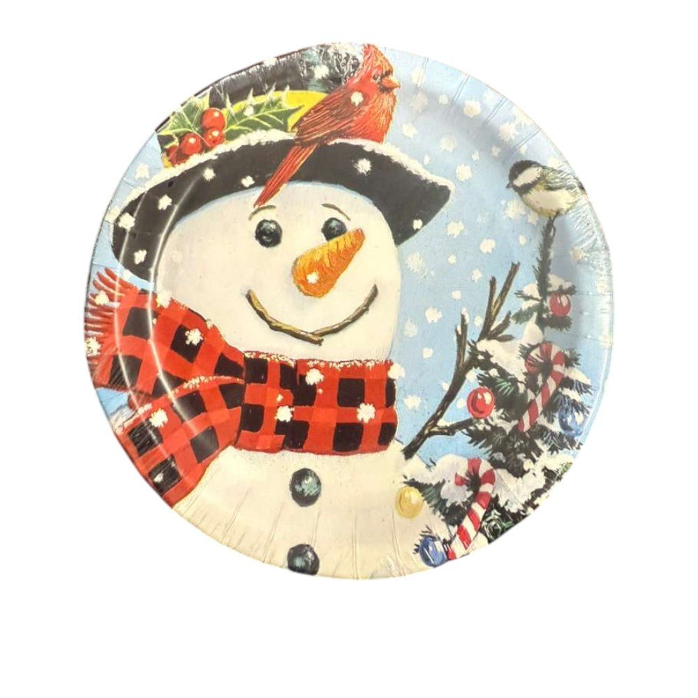 7" Paper Plates - Merry Snowman (8ct) - Creative Converting