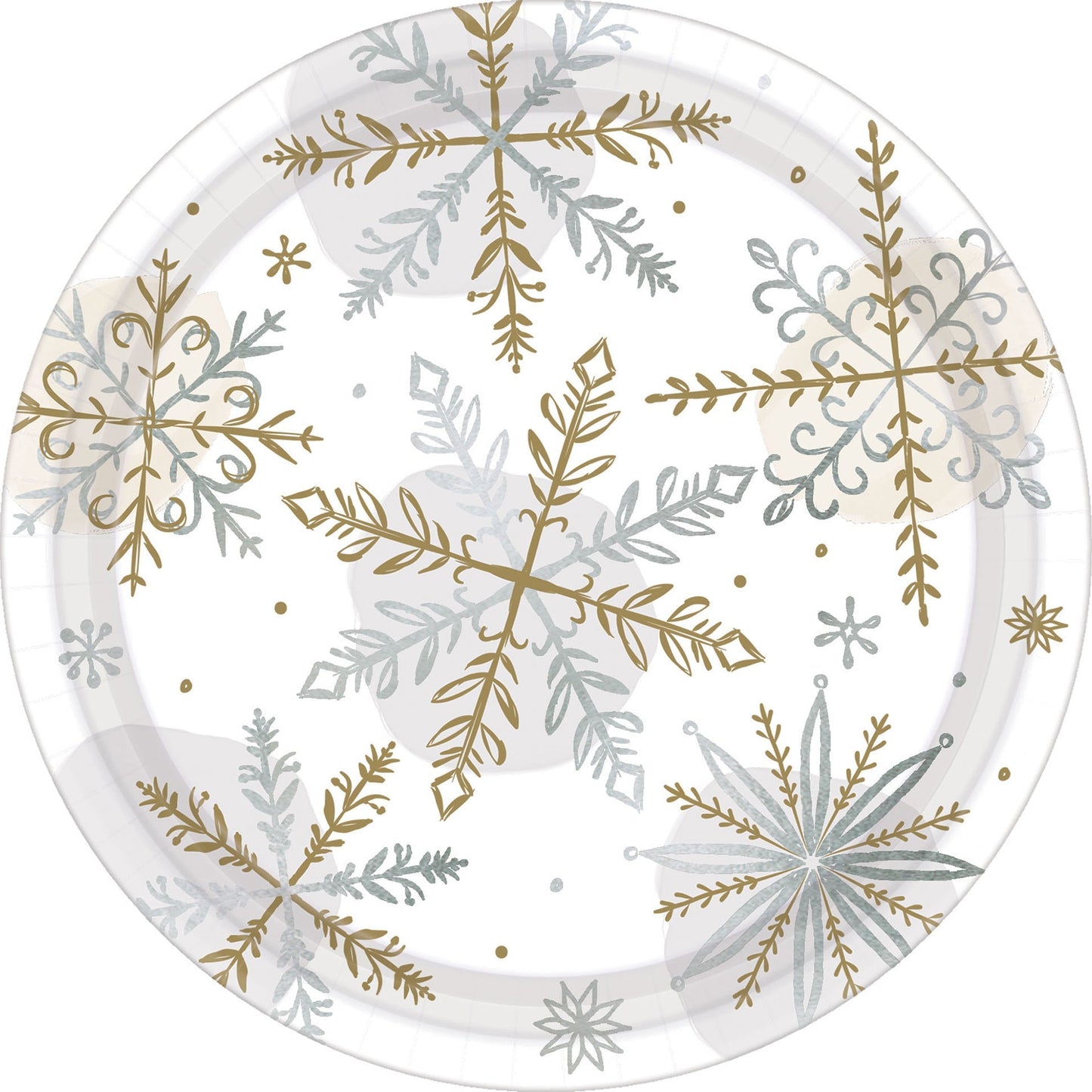 7" Paper Plates - Shining Snow (8ct)