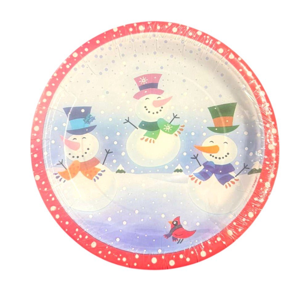 7" Paper Plates - Snowman Glee (18ct)