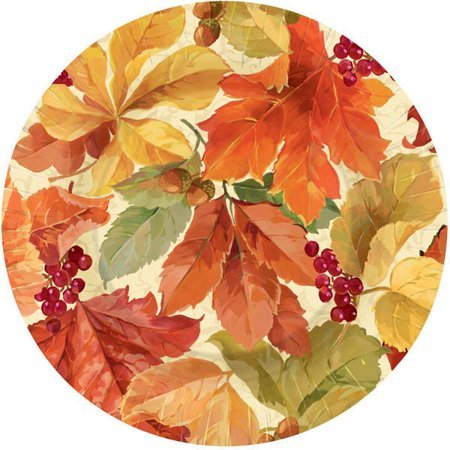 7" Plates - Elegant Leaves (8ct)