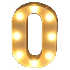 8" Marquee - Letter O - Borosino