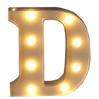 8" Marquee Light - Letter D - Borosino