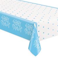 84" Table Cover - Blue Hearts Baby Shower