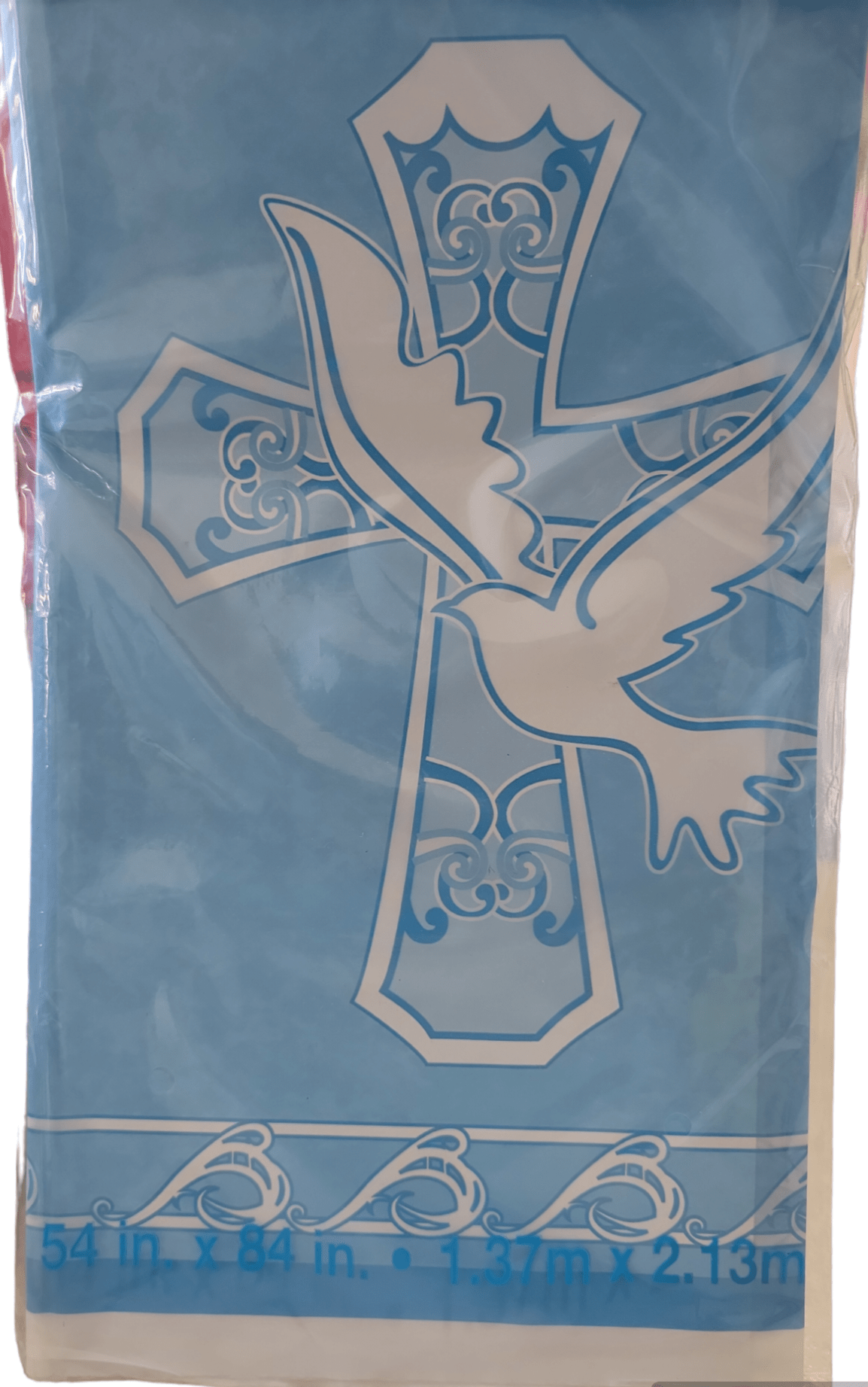 84" Table Cover - Cross Blue