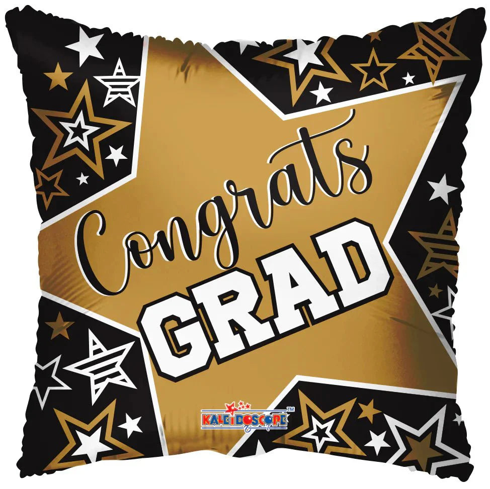9" Congrats Grad Big Gold Star (100ct) - Conver USA