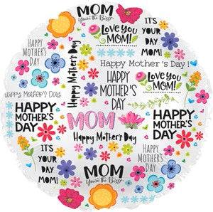 9" Happy Mother's Day Sentiments Round Balloon 100ct - CTI
