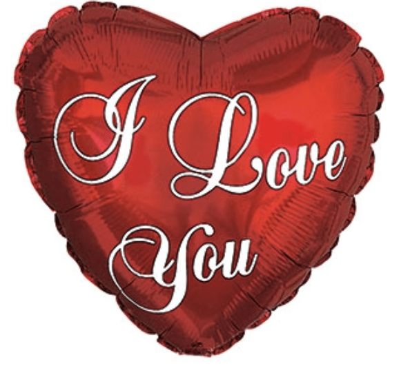 9" I Love You Heart Foil Balloon - PPD