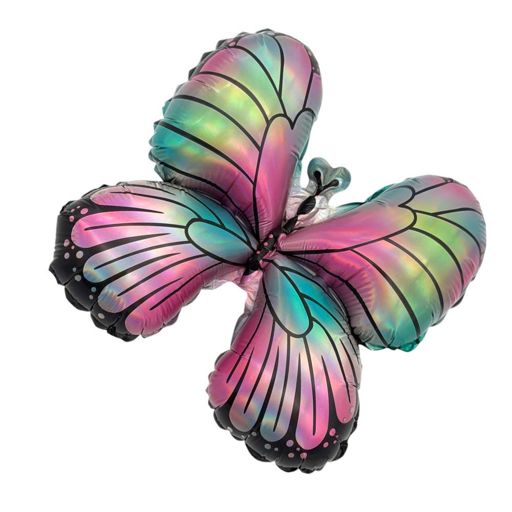 9" Iridescent Butterfly - Rainbow - 5ct - Party America