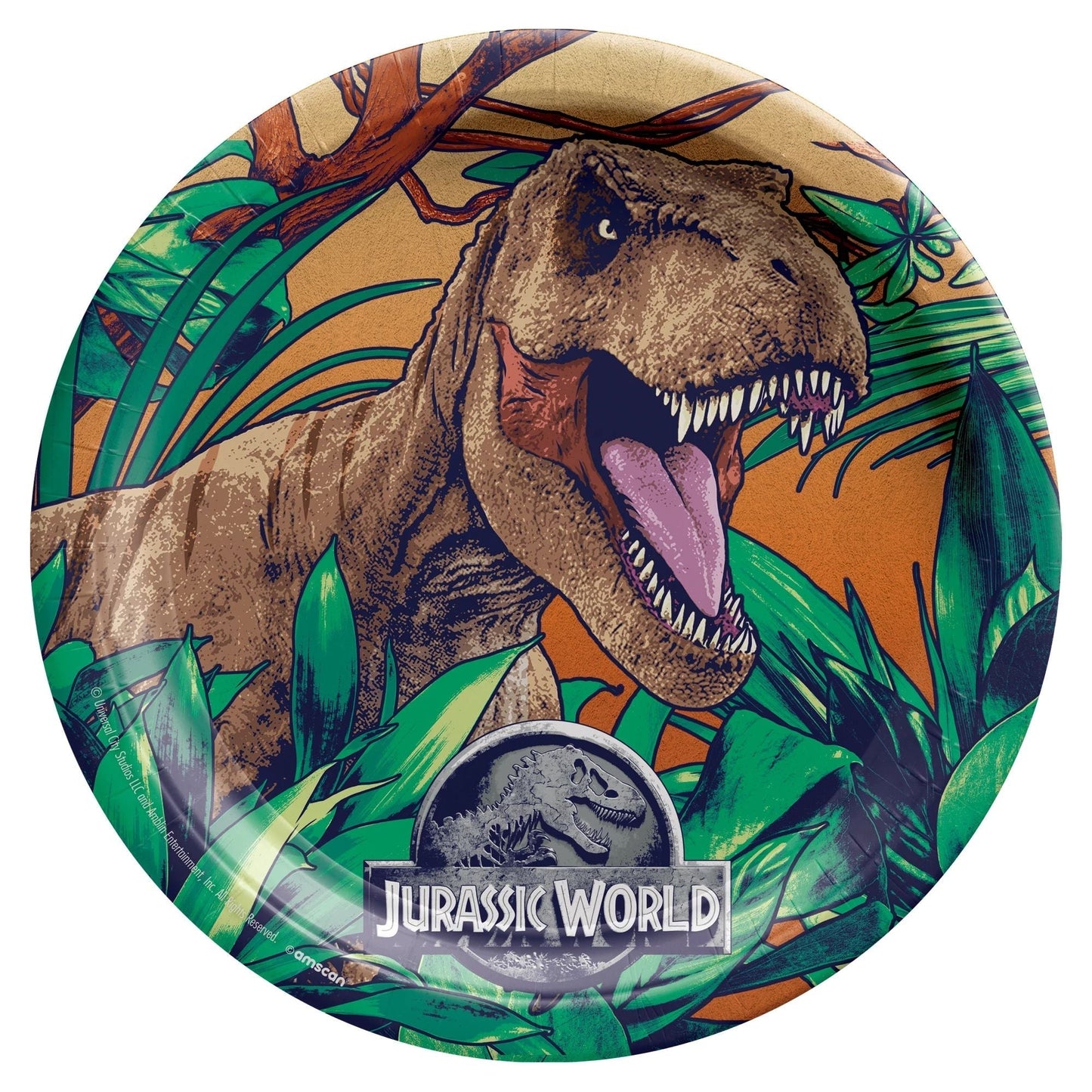 9" Jurassic World into the Wild Round Plates (8 Count) - Amscan