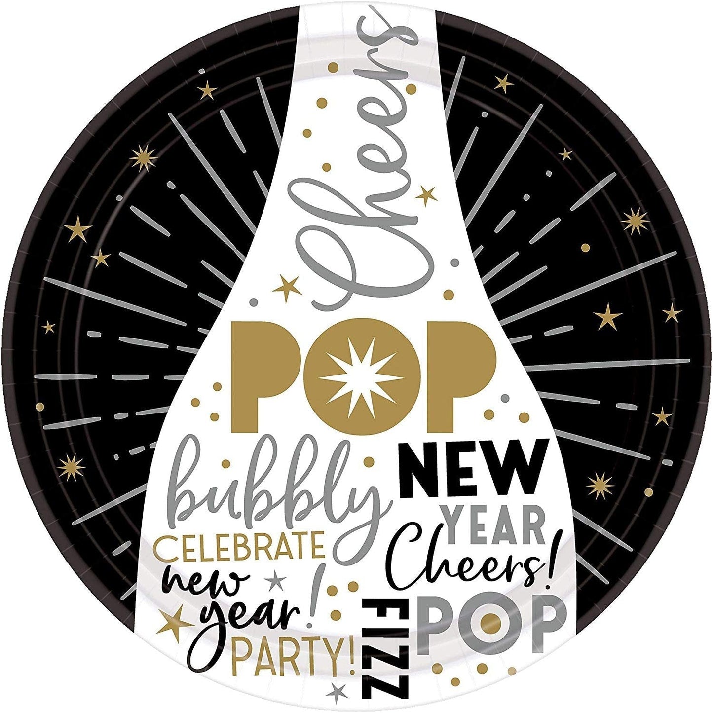 9" Paper Plates - Celebrate the New Year (60ct) - Amscan