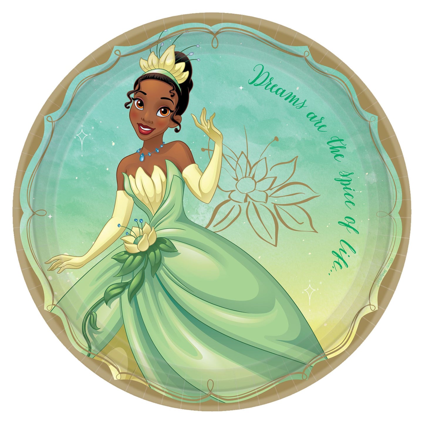 9" Paper Plates - Disney Princess Tiana (8ct)