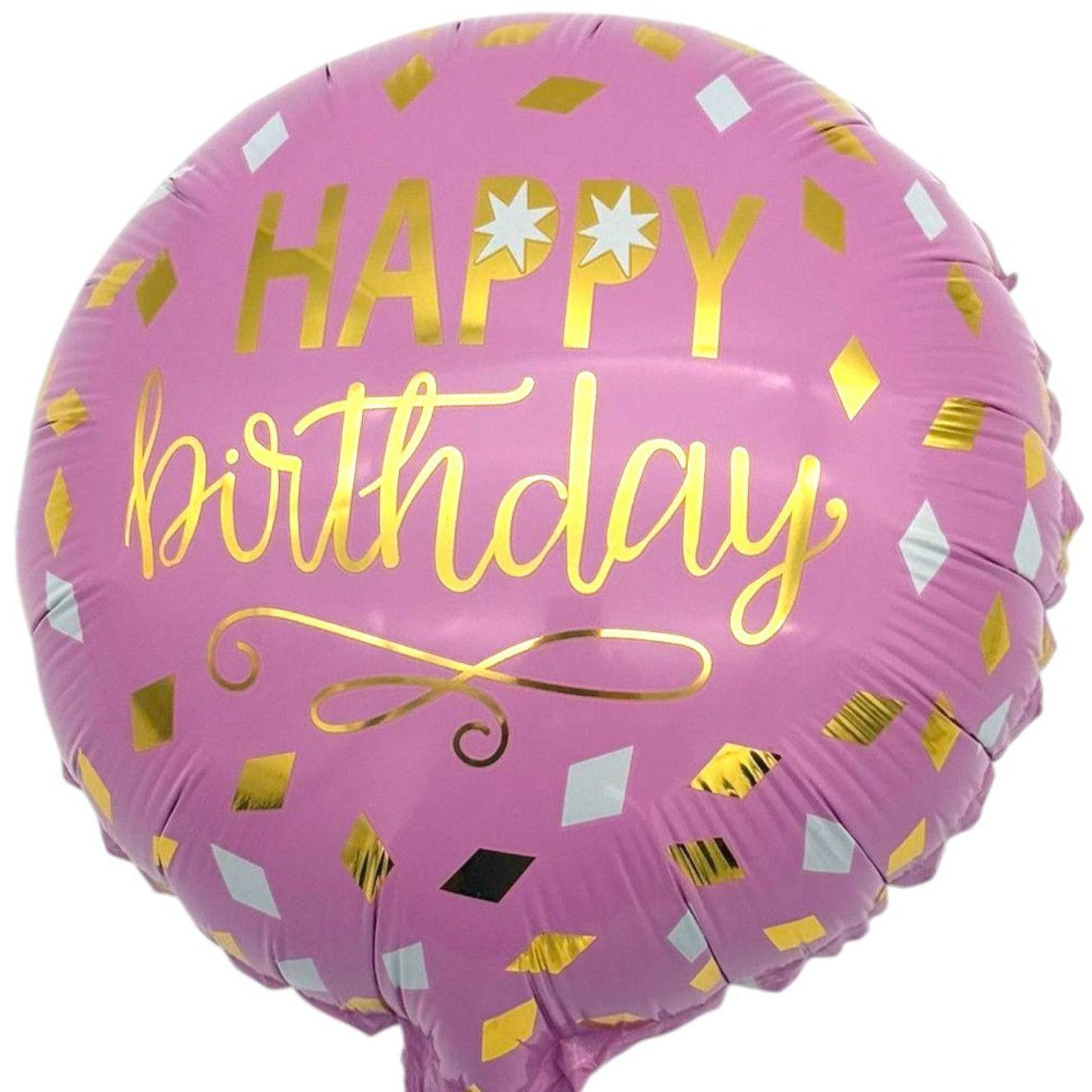 9" Pink Happy Birthday