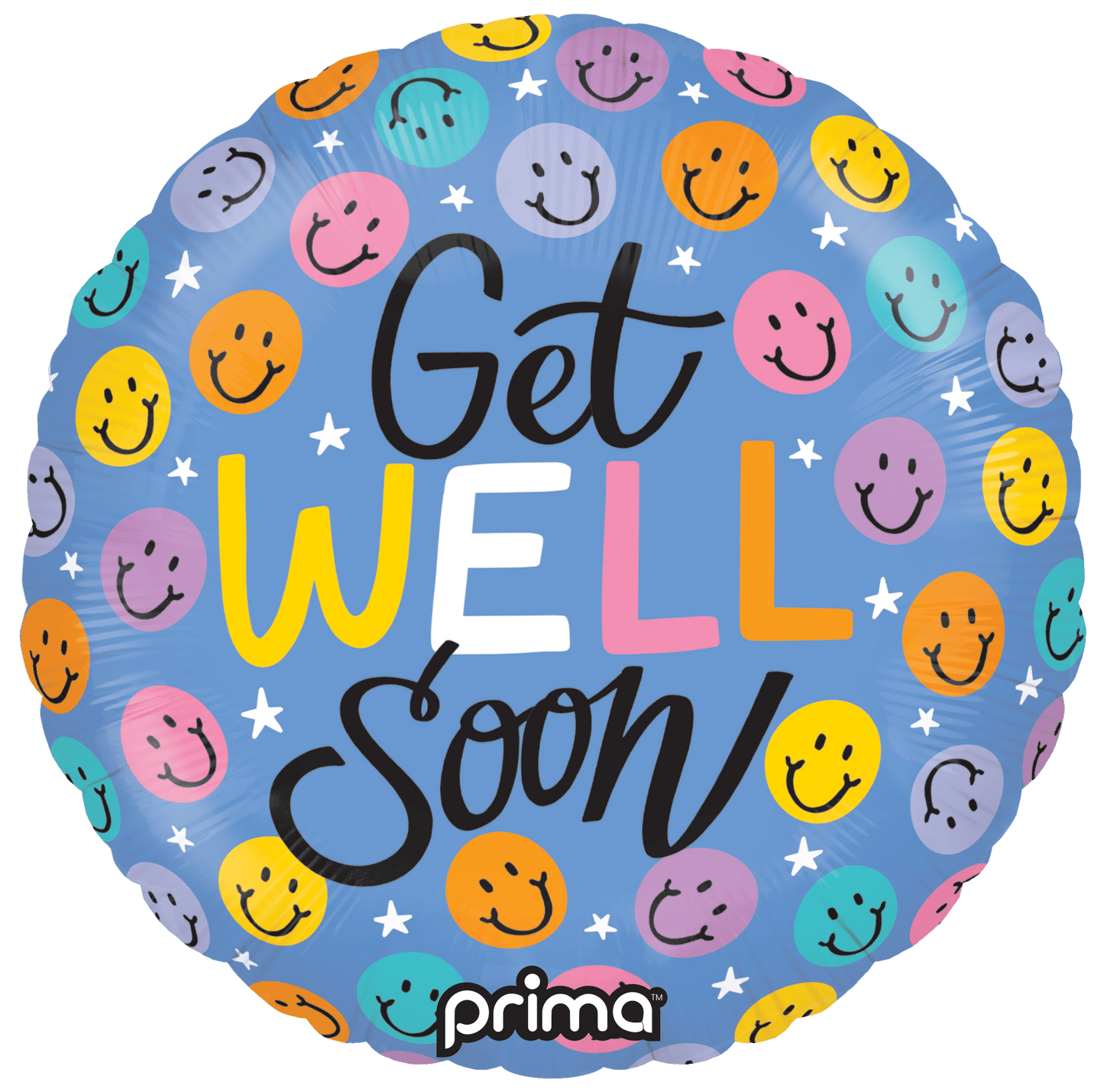 9" Round Get Well Happy Faces (6pc)