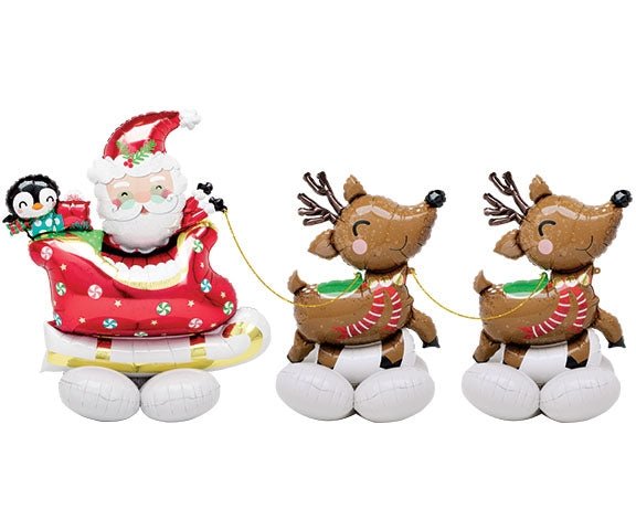 99" Deluxe AirLoonz Kit - Santa and Reindeer