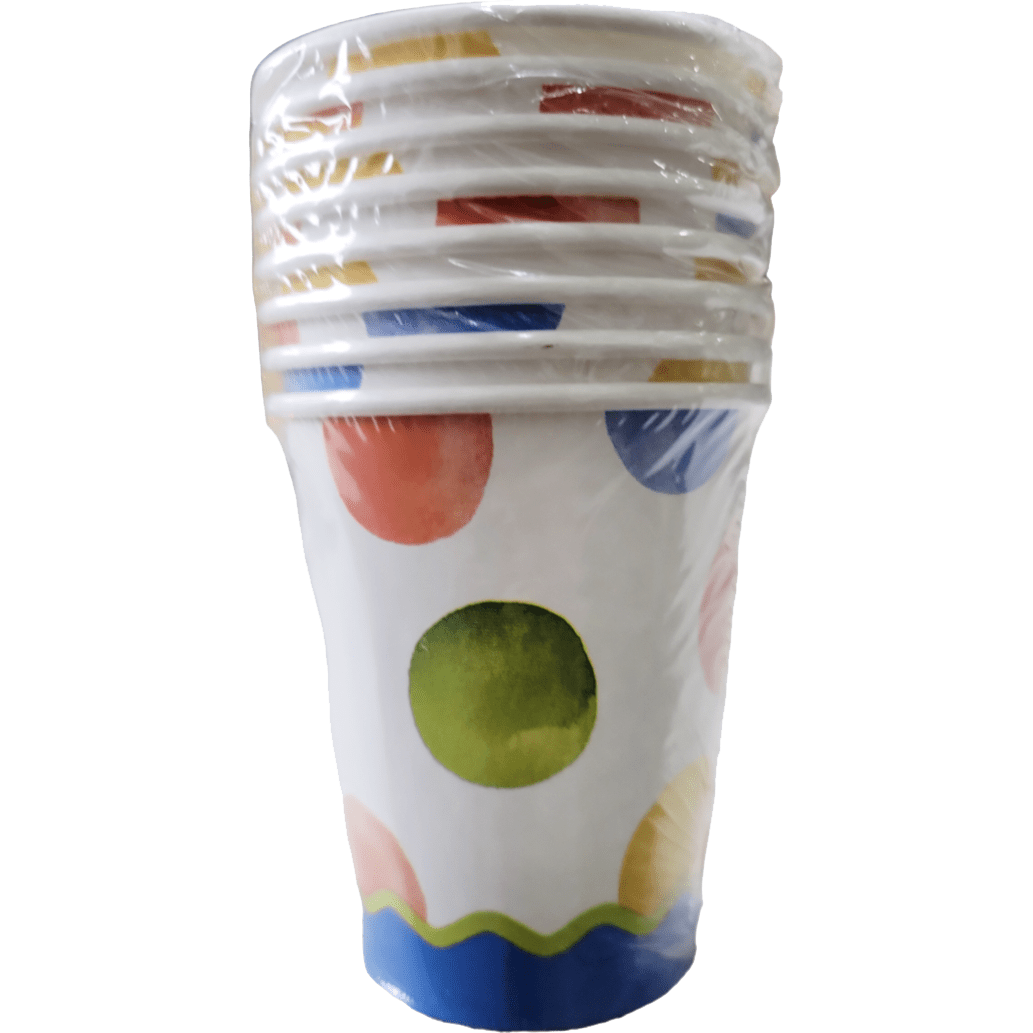9oz Cups - Watercolor Dots (8ct)