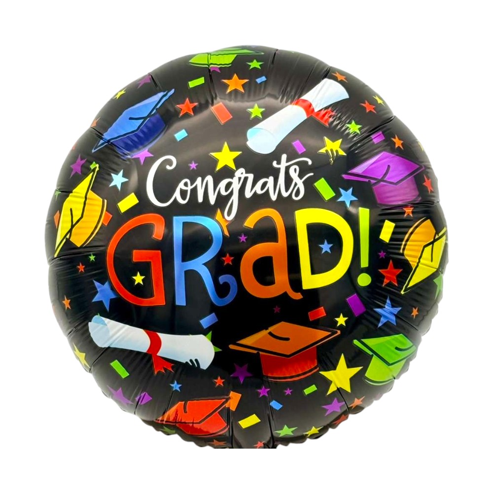 10" Congrats Grad Multicolor Caps (50ct) - Party America