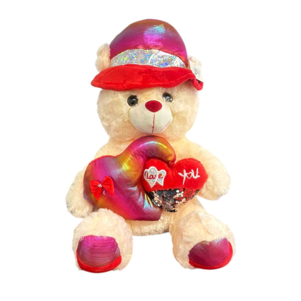 12" Teddy Bear Blush & Red - I Love You