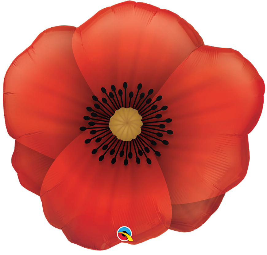31" Pretty Poppy - Qualatex