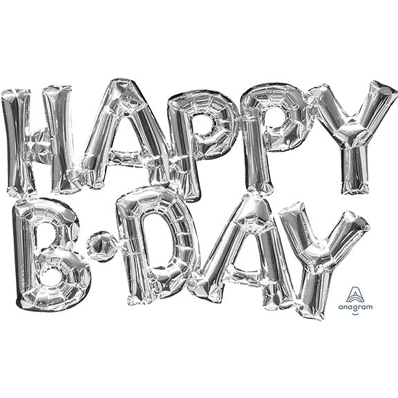 HAPPY BDAY Phrase Foil Balloon