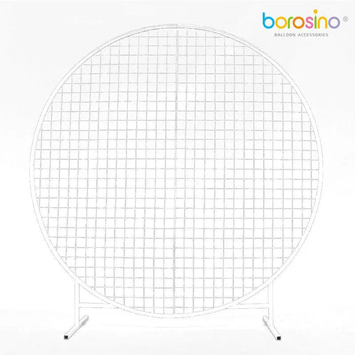 B458B-2M White Round Mesh Arch - Borosino