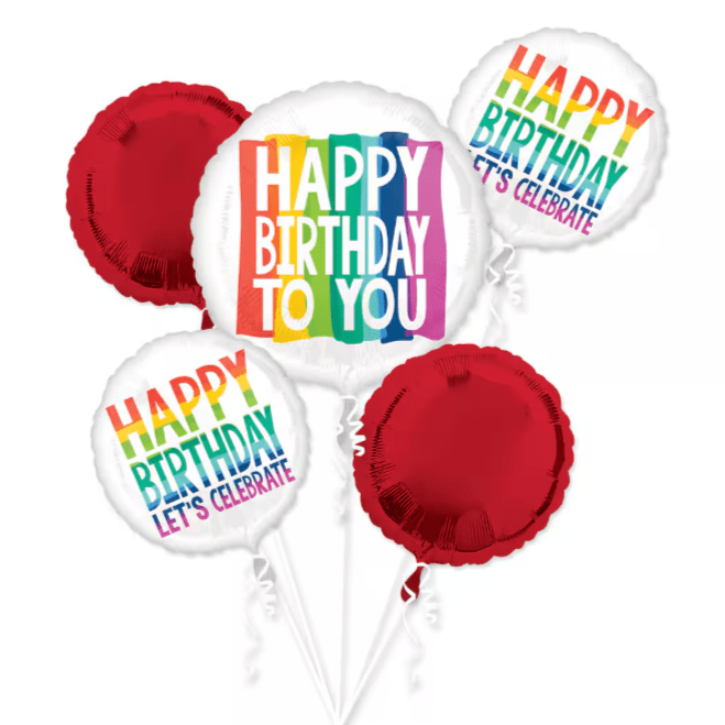 Balloon Bouquet - Happy Birthday Let's Celebrate