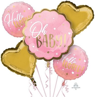 Balloon Bouquet - Oh Baby - Pink