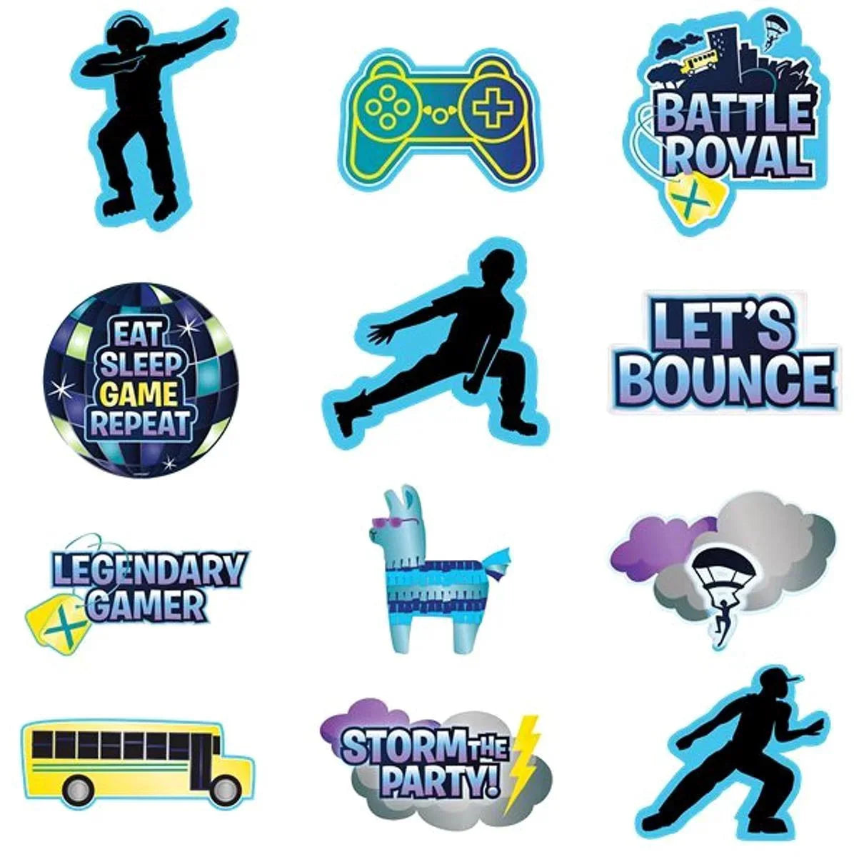 Battle Royal Cutouts 12pc - Amscan