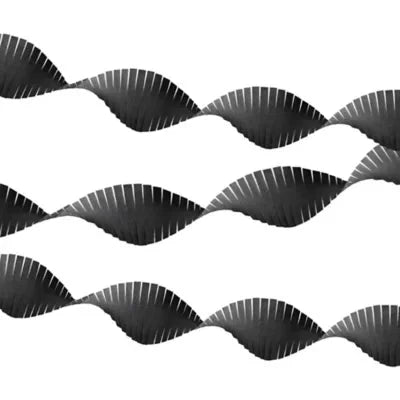 Black Fringe Streamer 1 - Roll