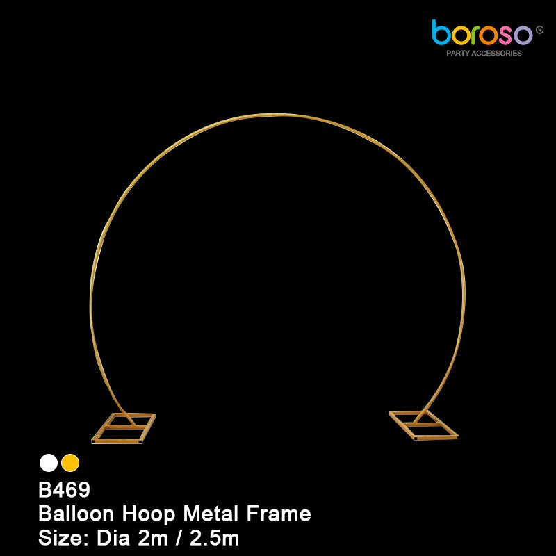 B469G-2622 Gold Balloon Hoop Metal Frame - Borosino