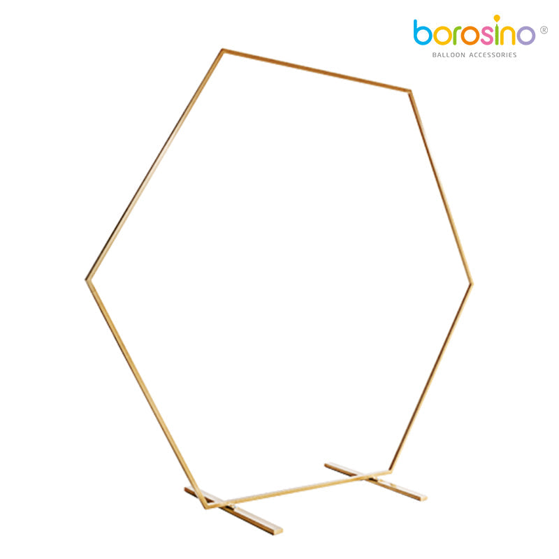 B466 Geometric Metal Frame - Gold - Borosino