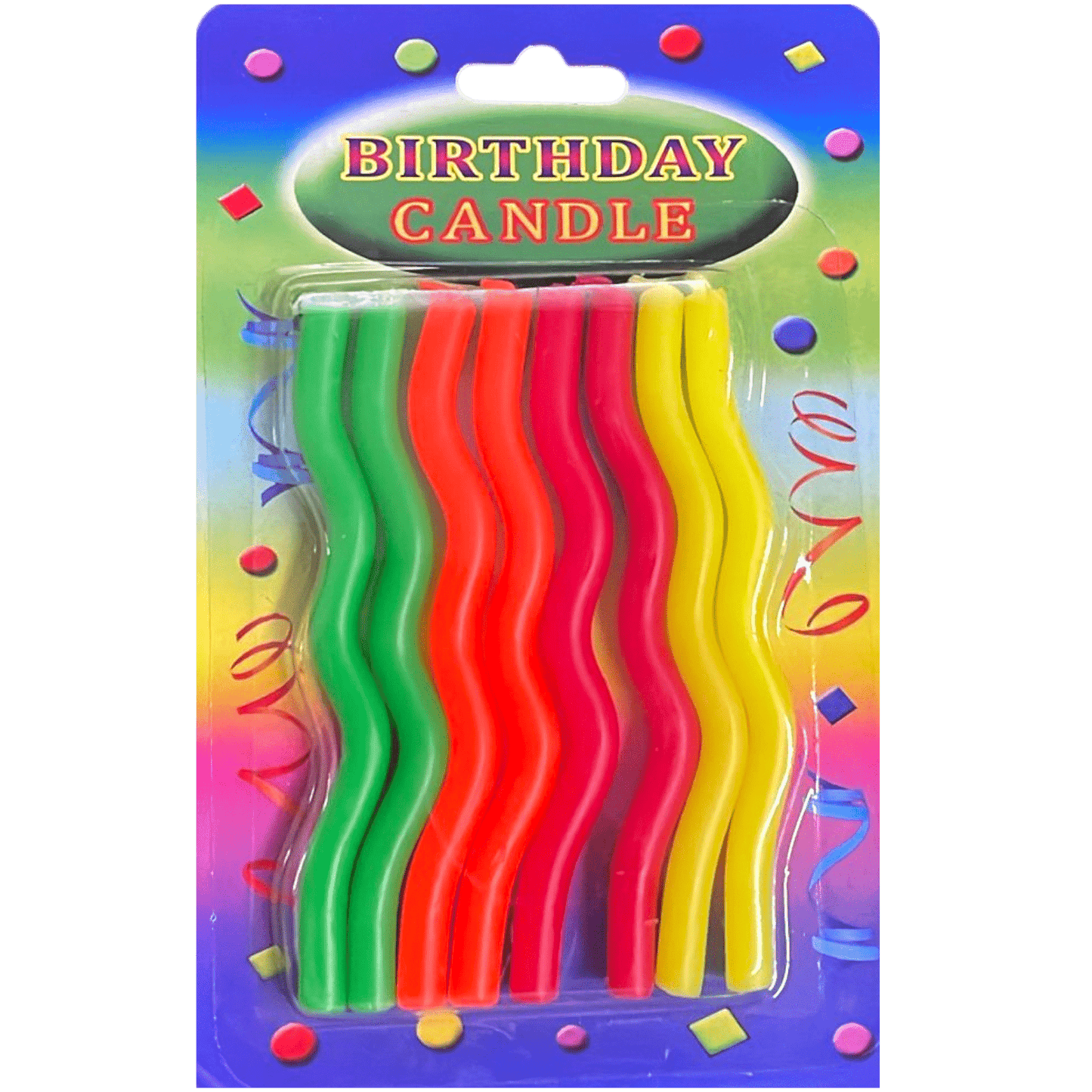 Candles - Birthday Squiggle - Assorted (8ct)