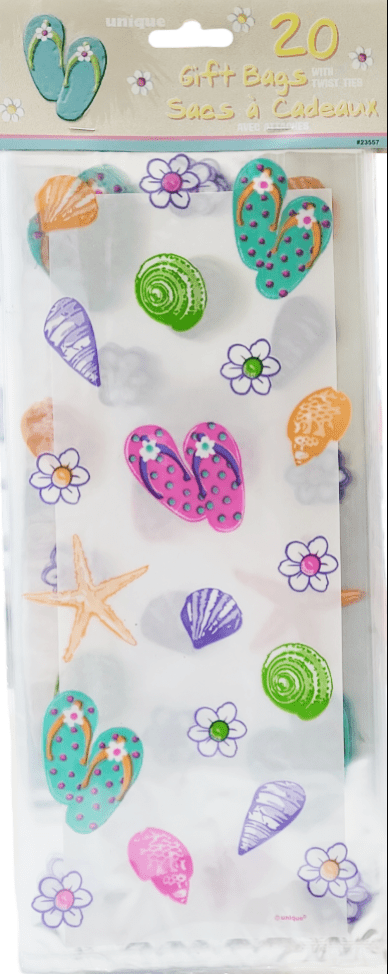 Cello Bags with Twist Ties - Beach (20ct)