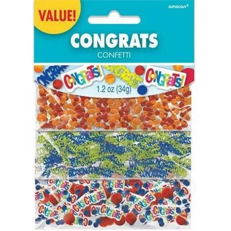 Congrats Confetti Value Pack Multi - Color Polka Dots 1.2oz - Amscan