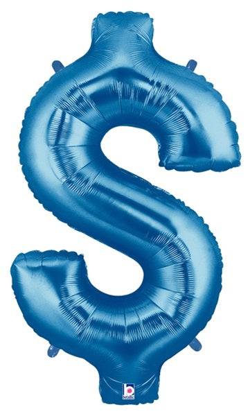 Dollar Sign Megaloon Blue 34in