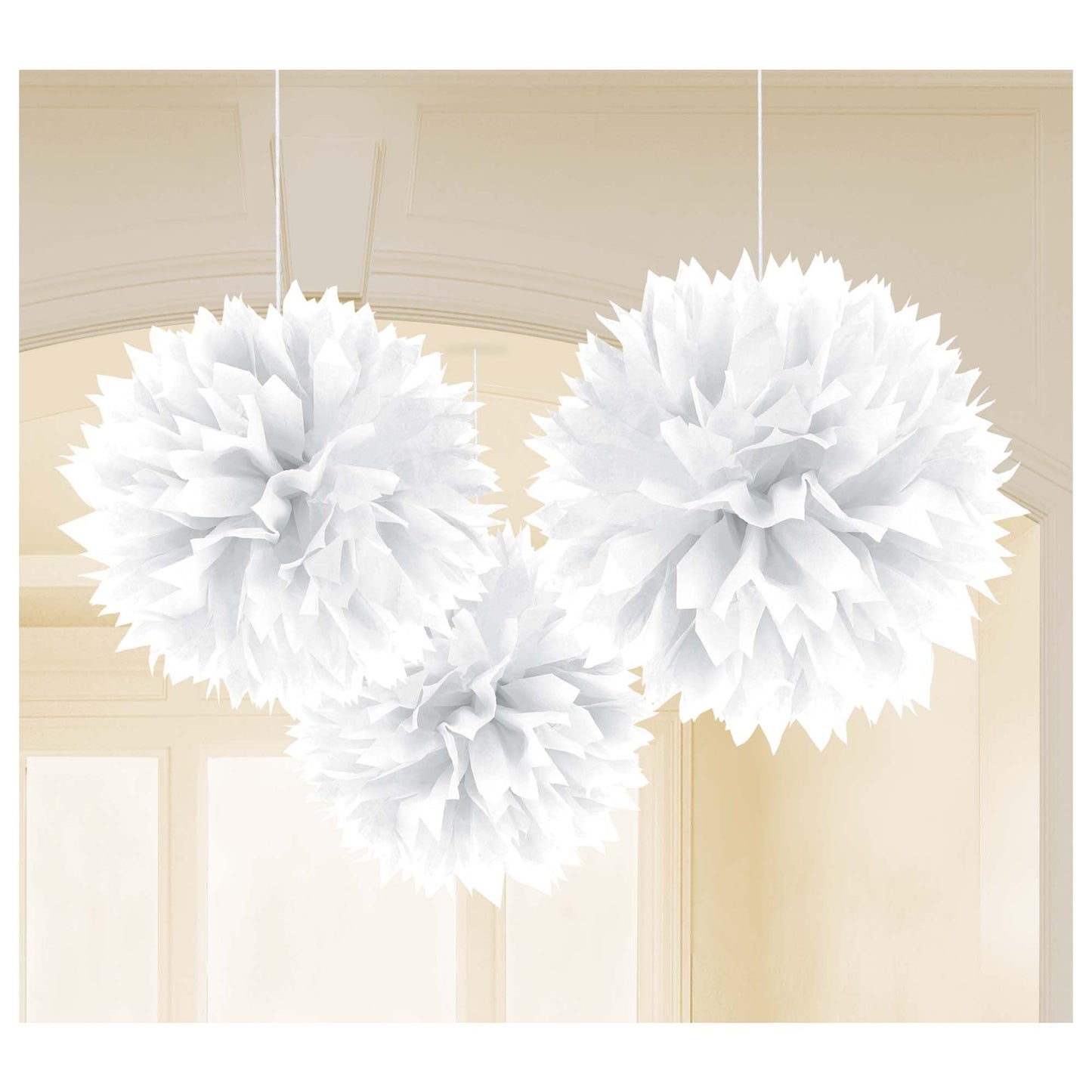 Fluffy Decorations - White (3ct)