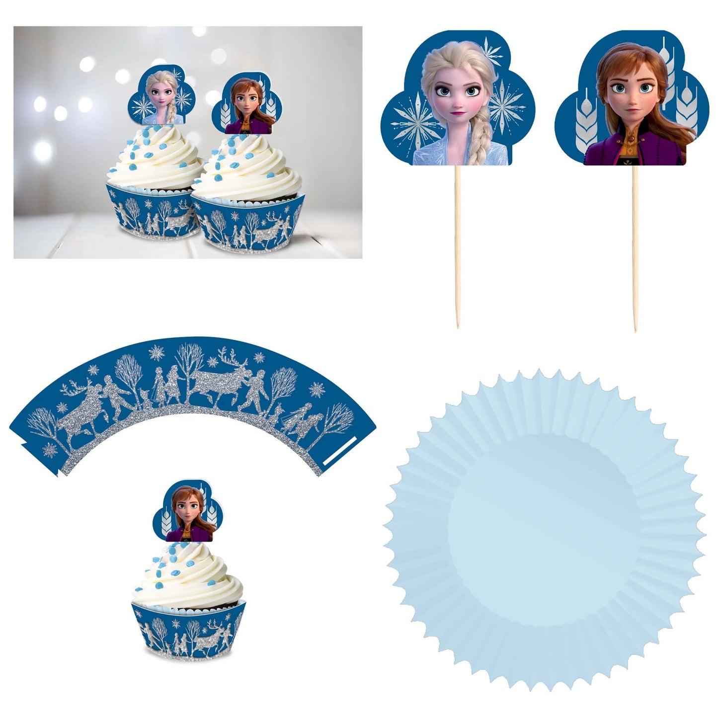 Glitter Cupcake Kit - Disney Frozen 2 (24ct)